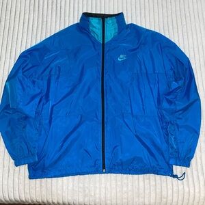 Nike Large Vintage Blue Athletic Windbreaker Sports Jacket